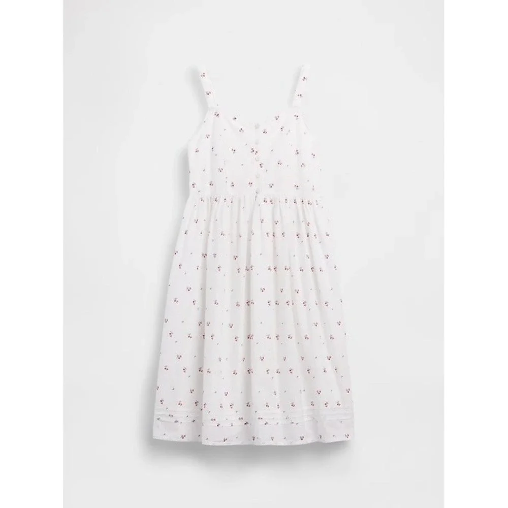 Gap Kids Midi Tank Dress L(10) New Off White Floral